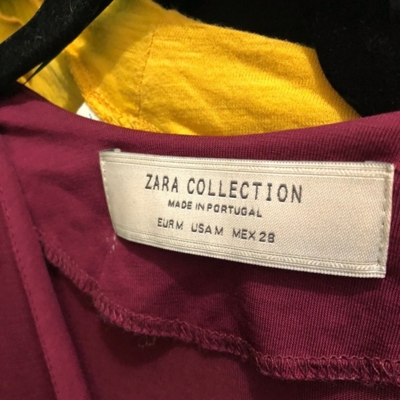 Zara Wrap Draped Red Dress SZ M - Picture 2 of 3